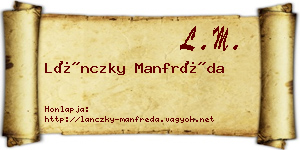 Lánczky Manfréda névjegykártya